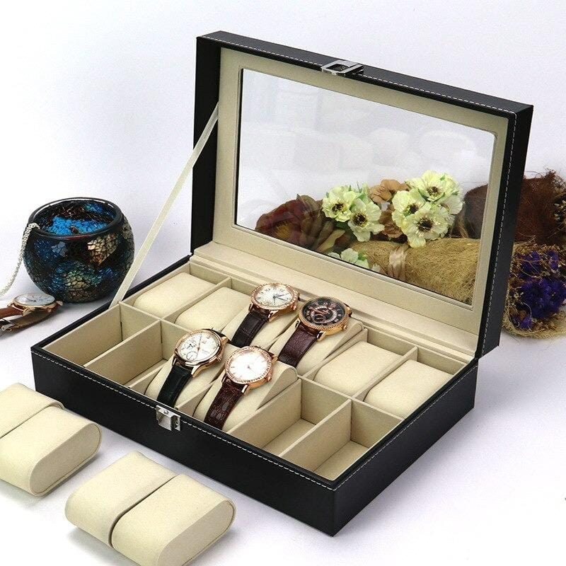 Deluxe 12 Leather Watch Box - Magnus Watch