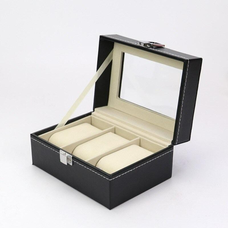 Deluxe 3 Leather Watch Box - Magnus Watch